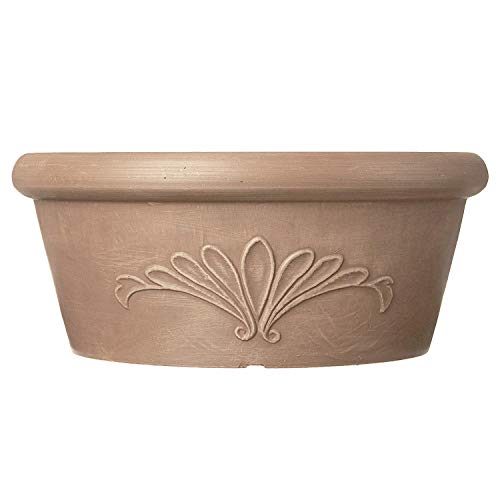 Arcadia Garden Products PSW TA20TP Plastic/Stone/Wood Composite Bulb Pan – No Drainage Hole (Drillable), 8"x3", Taupe - color: Taupe, size: 8"x3"