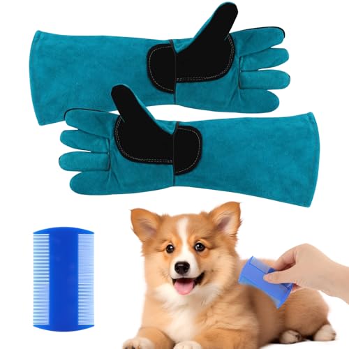 43cm Bite‑Proof Animal Handling Gloves, for Cat Dog Grooming