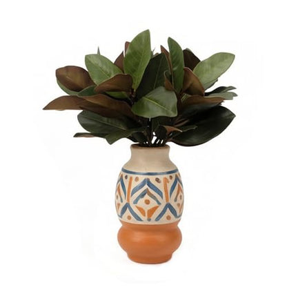 Magnolia Artificial Leaves Branches, 3D Magnolia Stem Life-Like Faux Leaves Twigs for Indoor Vase Filling Home Office Hotel Table Decor, 6 Pack, 22 Inch - size: 22inch