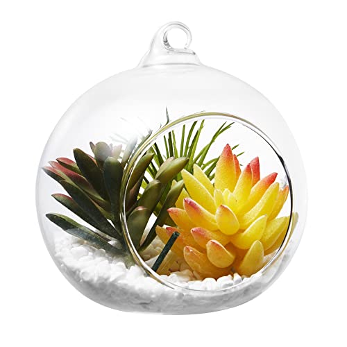 Hanging Glass Candle Holder, Globe Glass Tea Light Holder, Hanging Glass Vase, Flower Plants Terrarium, Glass Orbs Container, Micro Landscape DIY for Home, Office, Wedding (3.15" 12Pcs) - color: 3.15" 12pcs
