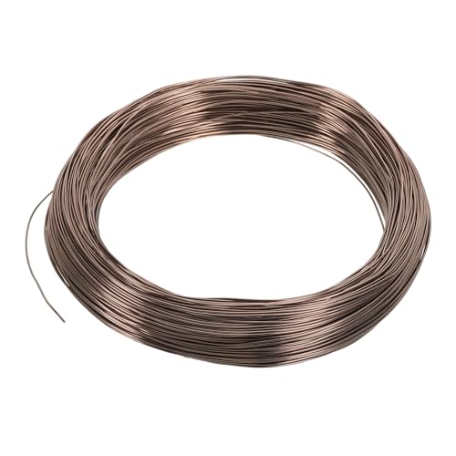 PATIKIL 1mm x 374ft Bonsai Training Wire,Floral Wire Stems Anodized Aluminum Tree Wire for Gardening Branch Fixing,Brown - color: Brown, size: 1 mm x 114 m