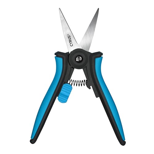 6 Inch Micro Tip Pruning Snips Stainless Steel Floral Bonsai Shears | Sharp Precision Blades, Built-In Spring Design, Comfort Non-Slip Grips For Delicate Houseplant And Bonsai Care - style: Pruning Snip 5