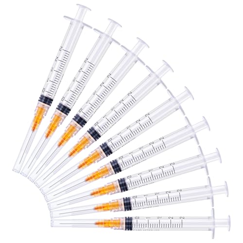 2.5ml Syringes with 25 Gauge 1 Inch Needles Luer Lock Disposable, 20 Pack - style: 2.5ML-25G-1IN