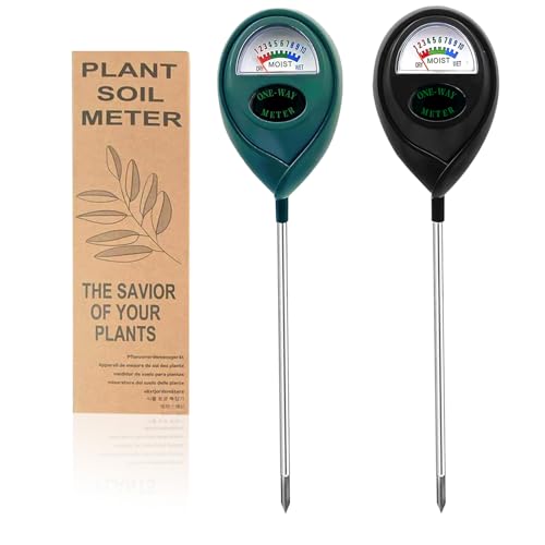 2 Pack Soil Moisture Meter for Plants, Plant Moisture Meter for Houseplants, Hydrometer for Plants, Plant Moisture Meter Houseplants, Water Tester for Plants Gift for Garden Lover - color: GREEN+BLACK