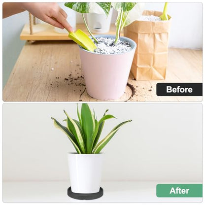 M METERXITY Ceramic Plant Saucer, 6.3 Inch Plant Water Catcher Tray, Plant Pot Saucers for Indoor/Outdoor Plants/Flower Drainage Drip Water Tray [Round Black] - color: Black