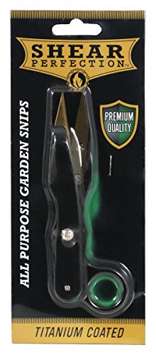 Shear Perfection Gold Titanium Garden Snips, 0.75" Blades - size: .75 Inch | Garden Snips, style: Garden Snips