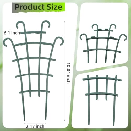 Plant Trellis for Potted Plants, Small Trellis for Climbing Plants Indoor, Plant Trellis Outdoor, Stackable Plastic Garden Trellis Support for Climbing Vines, Hoya, Pothos, Houseplants (10)