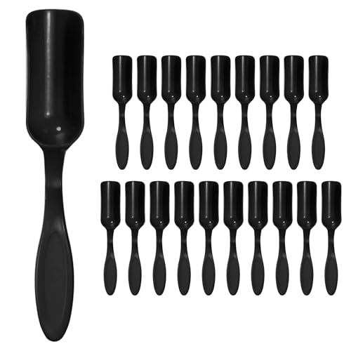 M METERXITY 20-Pack Mini Gardening Shovel Spoons, Plastic Garden Soil Scoops for Cultivation Digging Transplanting/Flower Planting/Plant Succulent, Colorful Small Gardening Tools [Black] - color: Black