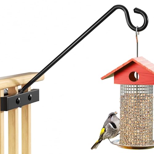 12Inch Deck Hook, Deck Bird Feeder Hanger for Railing 22 lbs Capacity - size: 12 inch 1 Pack