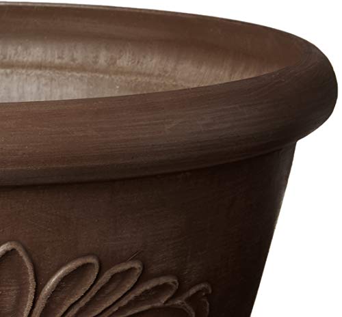 Arcadia Garden Products PSW TA30C Plastic/Stone/Wood Composite Bulb Pan – No Drainage Hole (Drillable), Planter Bowl for Succulents, Bonsai, Fairy Gardens, Herbs, Chocolate, 12"x5" (Pack of 12) - color: Chocolate, size: 12"x5" (Pack of 12)