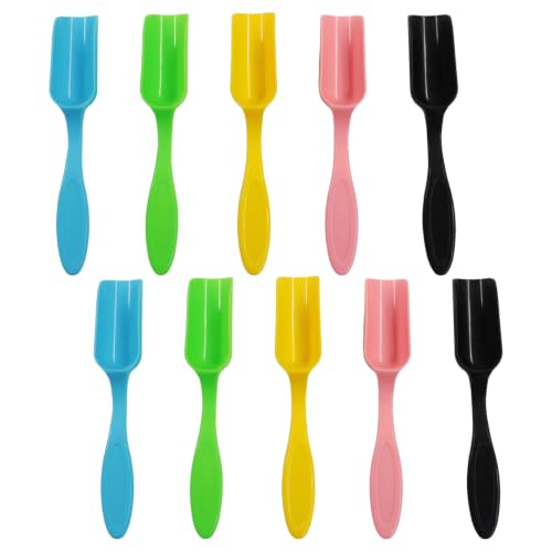 Plastic Mini Gardening Shovel Spoons Soil Scoops, Colorful, 10 Pcs | For Planting, Digging, Transplanting Succulents, Potted Flowers, or Milk Powder, Lightweight, Easy to Clean