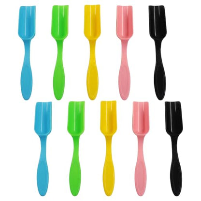 Plastic Mini Gardening Shovel Spoons Soil Scoops, Colorful, 10 Pcs | For Planting, Digging, Transplanting Succulents, Potted Flowers, or Milk Powder, Lightweight, Easy to Clean