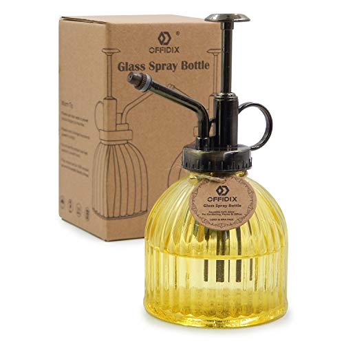 OFFIDIX Glass Plant Mister Yellow Spray Bottle 6.7oz Vintage Plant Atomizer - color: G-Yellow-New