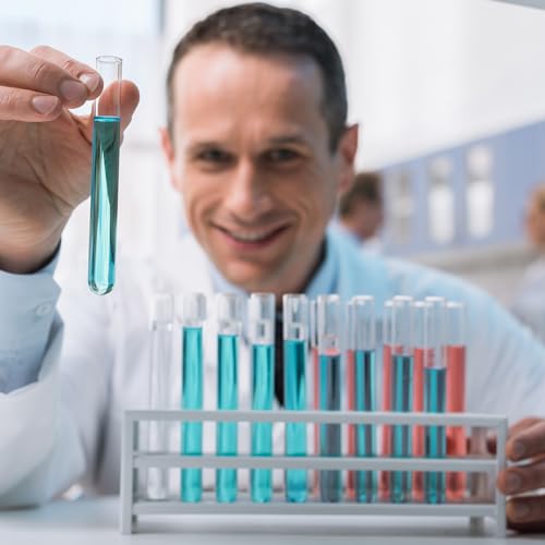 Thyle Glass Test Tubes with Cork Clear Stoppers Round Bottom Lab Test Alcohol Tampons Glass Tubes Container Vials for Plants Scientific Experiments Candy Storage Party Favors (200pcs,20x150mm/35ml) - size: 20x150mm/35ml