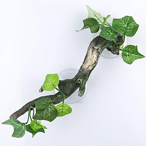 AQUA KT Reptile Corner Branch Terrarium Plant Decoration with Suction Cup - color: Climbing Branch