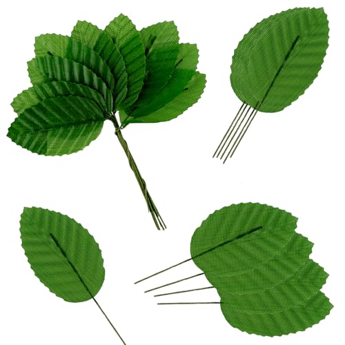 200 Pcs Artificial Leaves, Single Green Leaves for Decoration