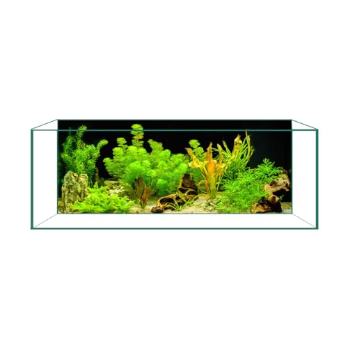 Aquarium Background Film, Static Cling Glue-Free Green Plants 17.7"H×47.2"W - color: Green plants, size: 17.7 X 47.2 Inches