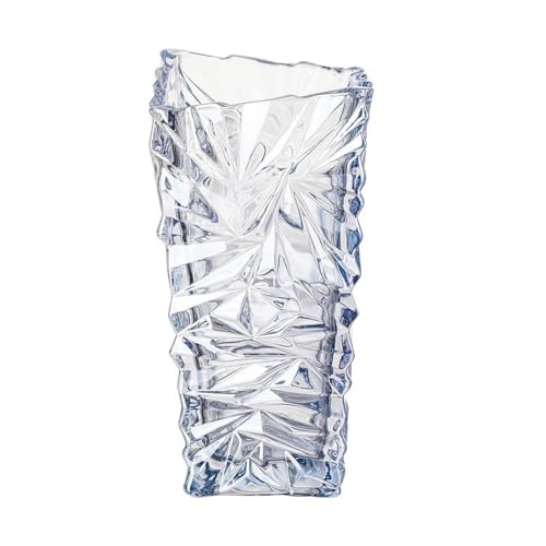 Modern Glass Vase Ice Cracking Style Flower Vase Desktop Ornament | Propagation Station Plant Holder for Home Wedding Decor (Transparent, Ice Crack) - color: Transparent, size: Ice Crack