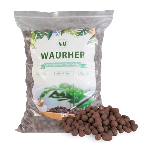 Leca Expanded Clay Pebbles 10LBS Grow Media for Indoor Plants Hydroponic Growing Gardening System Supplies … - size: 10LBS