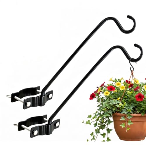Multi-Purpose Plant Hanger & Bird Feeder Holder, 2 Pack - color: Black(2 Pack)