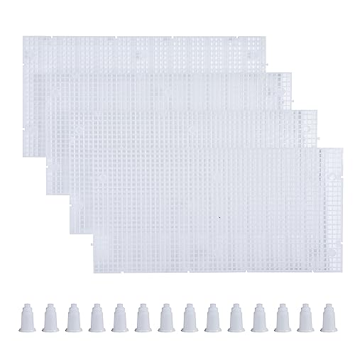 ALEGI Plastic Grid Divider Tray Egg Crate Louvre Aquarium Fish Tank - size: 4pcs