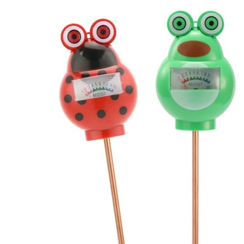 Cute Critter Soil Meter Indoor/Outdoor Moisture Sensor Frog & Ladybug, Soil Water Monitor, Flowers, Plant Care Home Garden (2 Pack) - color: 2 Pack