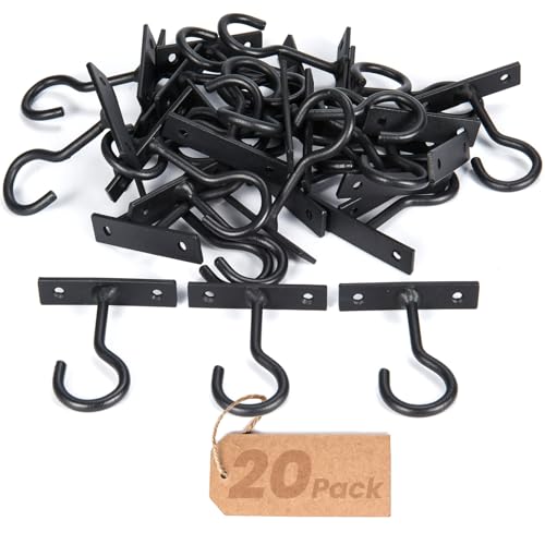 Ceiling Hooks for Hanging Plants Bulk 20pack 2.5inch Black - color: Black, size: 2.5in&20Pack
