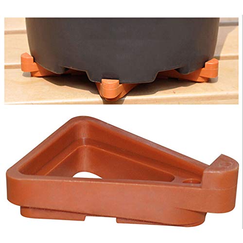 12Pcs Plant Pot Feet, Invisible Flower Pot Risers DIY Combination Triangle Toes Pot Lifters Supports Potted Plant Stand for Indoor Outdoor Gardening Plant Container Small to Large Flower Planters