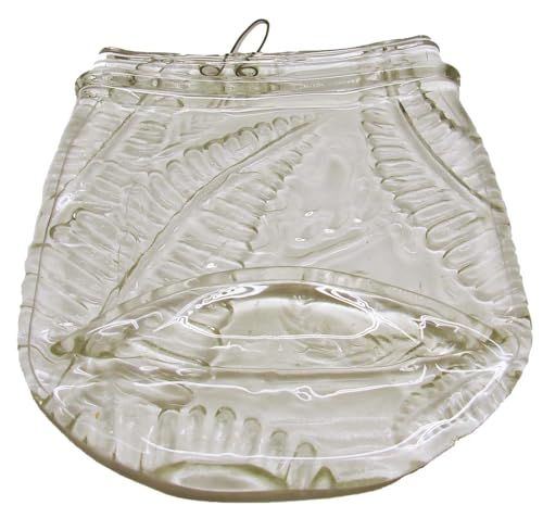 Fern Frond Design Embossed Melted Flat Clear Pint Mason Jar for Spoon Rest