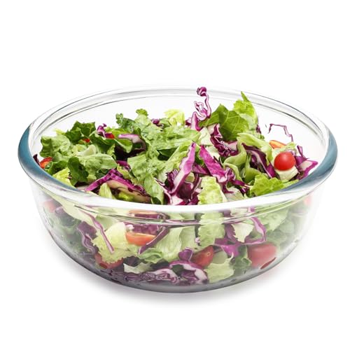 Extra Large Glass Mixing Bowl - Glass Sourdough Bowl 6 Quart - size: 6 QT / 5.7L