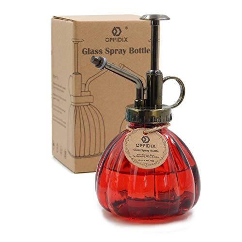 OFFIDIX Plant Mister Glass Spray Bottle for Indoor Small Plants 6.7oz Red - color: E-Red