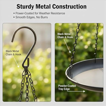 Hanging Planter for Indoor Outdoor Plant, Plant Hanger, Plant Hanging Tray - style: 3/S, three chains three little trays