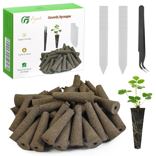 30 Pack Grow Sponges, Replacement Root Growth Sponges Seed Pods Compatible with AeroGarden, Seedling Starter Kit for Hydroponic Indoor Garden System - size: 30pcs