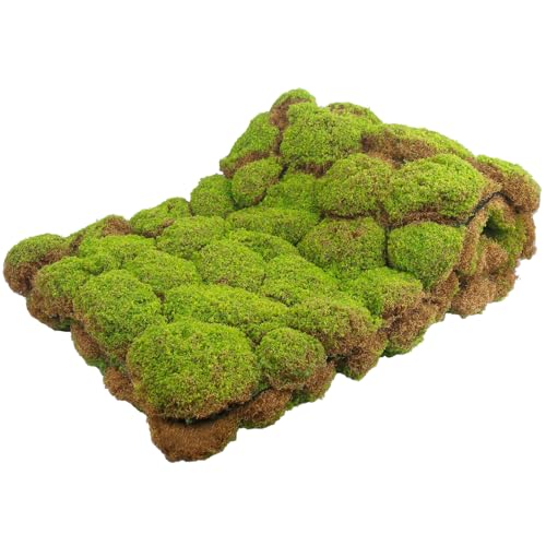 RSSGID Fake Moss Mat 39" x 39" Faux Moss Rug Realistic Green Artificial Grass Decor for Crafts DIY Fairy Garden Wedding Party Table Centerpieces Enchanted Forest Terrariums Indoor 100 x 100cm