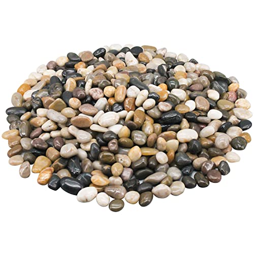 Fish Tank Rocks,Virekm River Rocks, Decorative Ornamental Pebbles - color: mixed color, size: 10 Pounds
