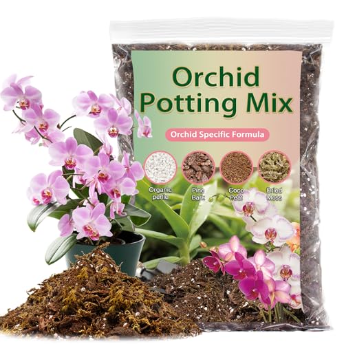 Premium Orchid Potting Mix, 2 Quart Natural Blend Orchid Soil for Repotting - size: Orchid Potting Mix 2QT