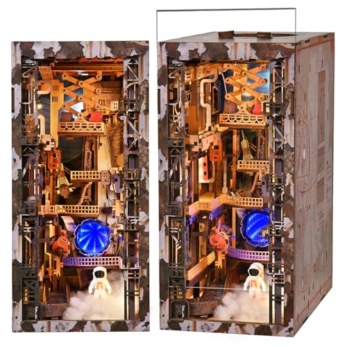 MiniCity Aerospace Foundry DIY Book Nook Kit, Bookshelf Insert with LED - color: Aerospace Foundry