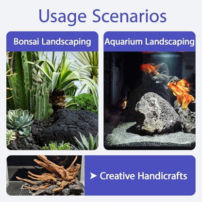 Natural Rocks Black Lava for Aquariums Fire Pits Bonsai 20lb Natural Volcanic Stones Heat-Resistant (3-8inches) 7-9pcs - size: 20lb(3-8in)