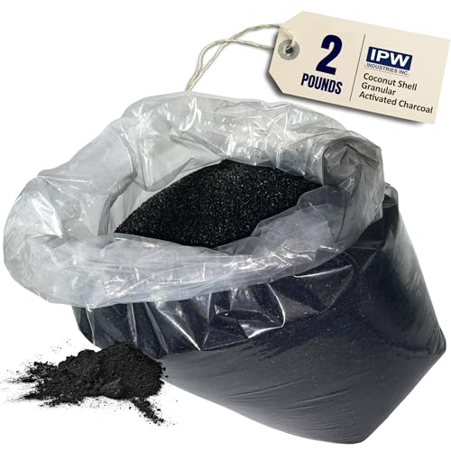 IPW Industries Bulk Activated Carbon - Coconut Shell Granular Activated Charcoal (GAC) for Water Filtration - Replacement Media for Pre and Post Carbon Water Filters (2 lbs) - size: 2 lbs