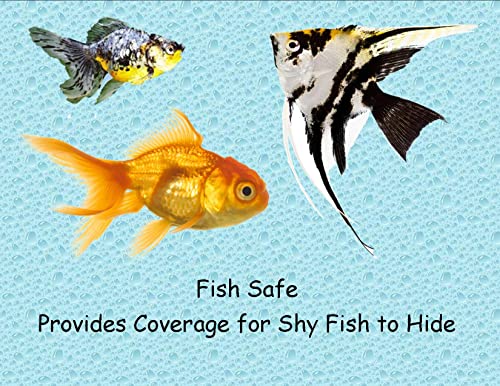Small Foreground Natural Look Aquarium Plant on Wood Made from Fabric & Resin, Fish Tank, Aquarium & Terrarium Decoration | Resin Branch Drift Wood & Green Plants Fish Tank Decor