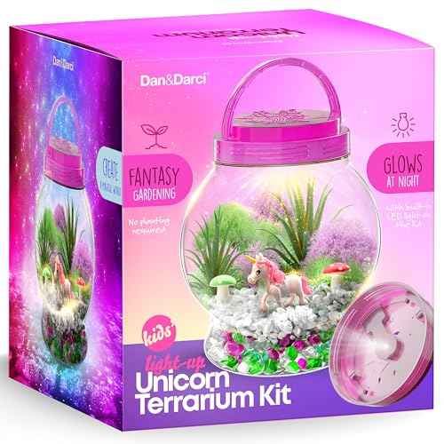 Light-Up Unicorn Terrarium Kit for Kids - Kid Birthday Gifts - Unicorn Toys