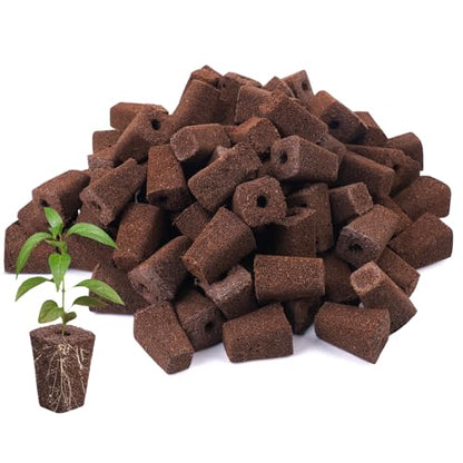 100 Pack Grow Sponges, Replacement Root Growth Sponges Seed Pods,Seed Starter Plugs for Hydroponic Indoor Garden System