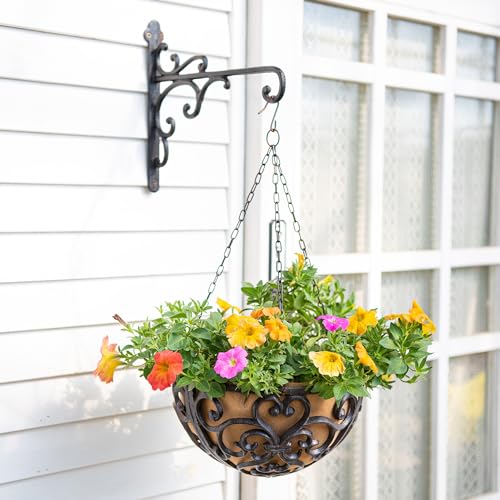 Sungmor Cast Iron Wall Hook Plant Hangers - 2PC Black - color: Black - 2pcs & 11.4 inch