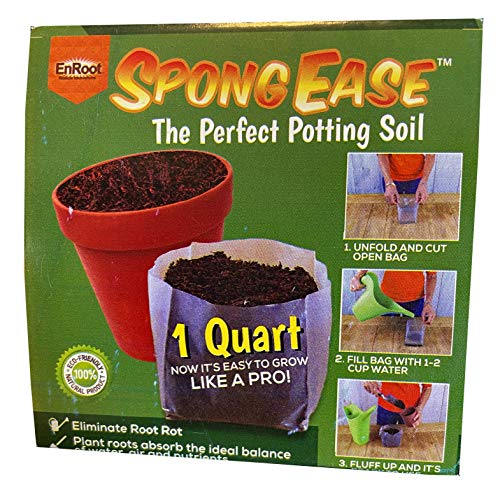 SpongEase Spongease Potting Soil - 1 Quart Pop up Bag - Pro Organic Potting Soil for Seed, Propagation, Plants