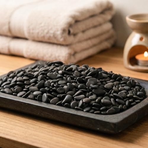 Royal Imports River Rocks, Aquarium Gravel – Black 0.5"- 0.75" - 30 lbs | Decorative Ornamental Vase Filler Pebbles for Potted Plants, Terrariums, Vases, Succulents, Fish Tank Gravel, DIY & Crafting - size: Small - 30 lbs, style: Black