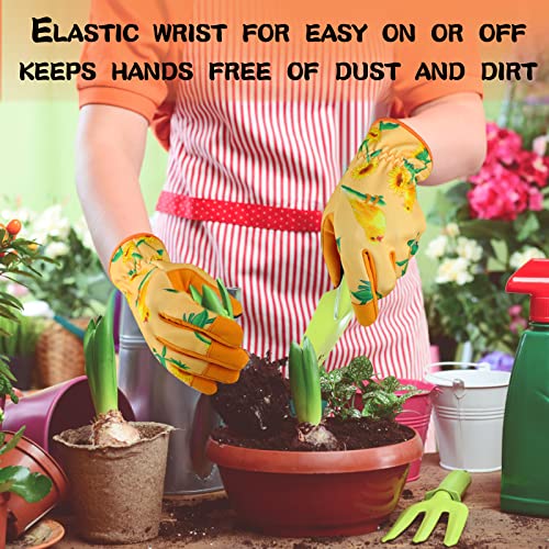Gardening Gloves for Women, Garden glove, Garden Gifts for Gardener - size: Small, style: B-canary