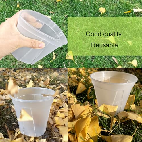 Clear Plant Nursery pots with Saucers,5/6/7/8 inch 8 Pack | for Indoor & Outdoor Plants,monstera pot with drainage holes, monitor soil moisture and root health, semi-clear PP material - size: 5/6/7/8 inch with trays
