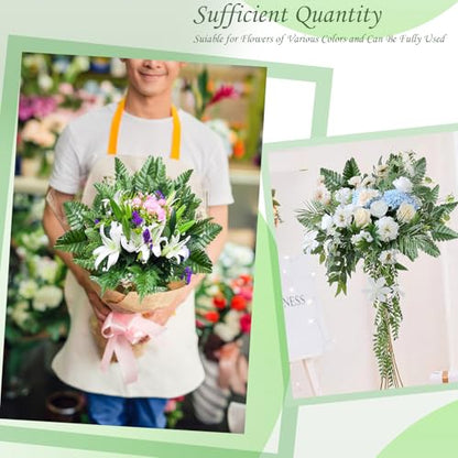 XONOR Artificial Silk Leaf Fern - Artificial Fern Leaves Stem Faux Greenery Plant for Cemetery Grave Headstone Wedding Home Garden Decoration (200Pcs, Dark Green)