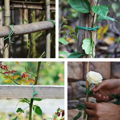 Plant Ties - 32.8ft Soft Twist Ties Green TPR Garden Ties Supply, for Supporting Plants Tomatoes Office Home Organizing - size: 32.8 feet/10 Meters