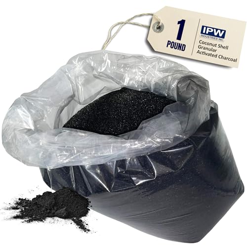 IPW Industries Bulk Activated Carbon - Coconut Shell Granular Activated Charcoal (GAC) for Water Filtration - Replacement Media for Pre and Post Carbon Water Filters (1 lb) - size: 1 lb